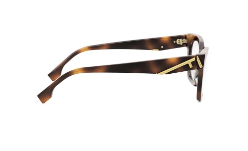 Fendi FE50073I - 053 - 52 Cadres optiques Havane Angulaire
