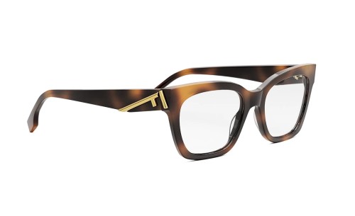 Fendi FE50073I - 053 - 52 Cadres optiques Havane Angulaire