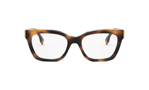 Fendi FE50073I - 053 - 52 Cadres optiques Havane Angulaire