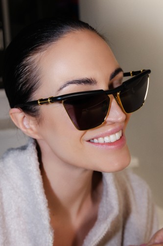 Balmain BPS-169 VICTOIRE - A - 60 Lunettes de soleil Or, Noir Œil de chat