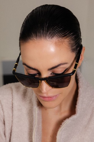 Balmain BPS-169 VICTOIRE - A - 60 Lunettes de soleil Or, Noir Œil de chat