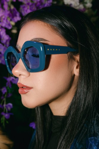 Marni LP4 Laughing Waters Blue - 51 Lunettes de soleil Bleu Angulaire