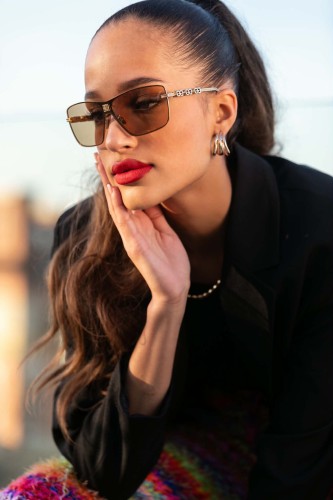 Givenchy GV40052U - 30E - 138 Lunettes de soleil Or Bouclier