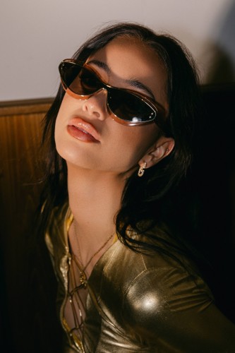 Dior DIORMETEOR B1I - 40A0 O - 146 Lunettes de soleil Rose, Transparent Œil de chat
