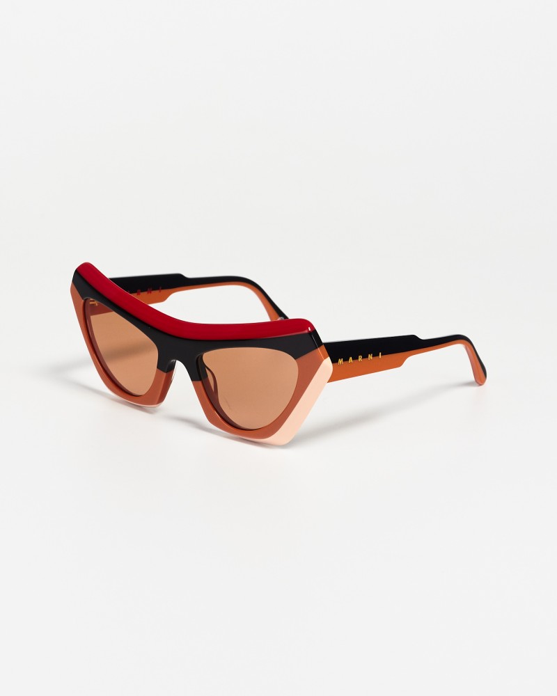 Marni P1N Marni Devil's Pool Striped - 56 Lunettes de soleil À motifs Œil de chat