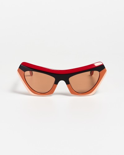 Marni P1N Marni Devil's Pool Striped - 56 Lunettes de soleil À motifs Œil de chat