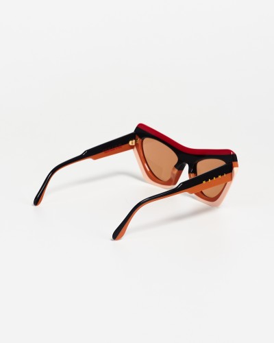 Marni P1N Marni Devil's Pool Striped - 56 Lunettes de soleil À motifs Œil de chat