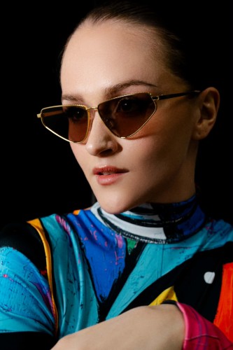 Fendi FE40068U - 30E - 60 Lunettes de soleil Or Œil de chat