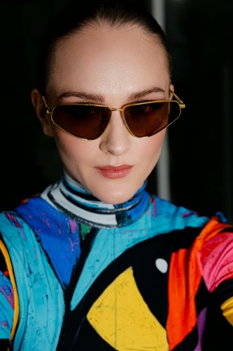 Fendi FE40068U - 30E - 60 Lunettes de soleil Or Œil de chat