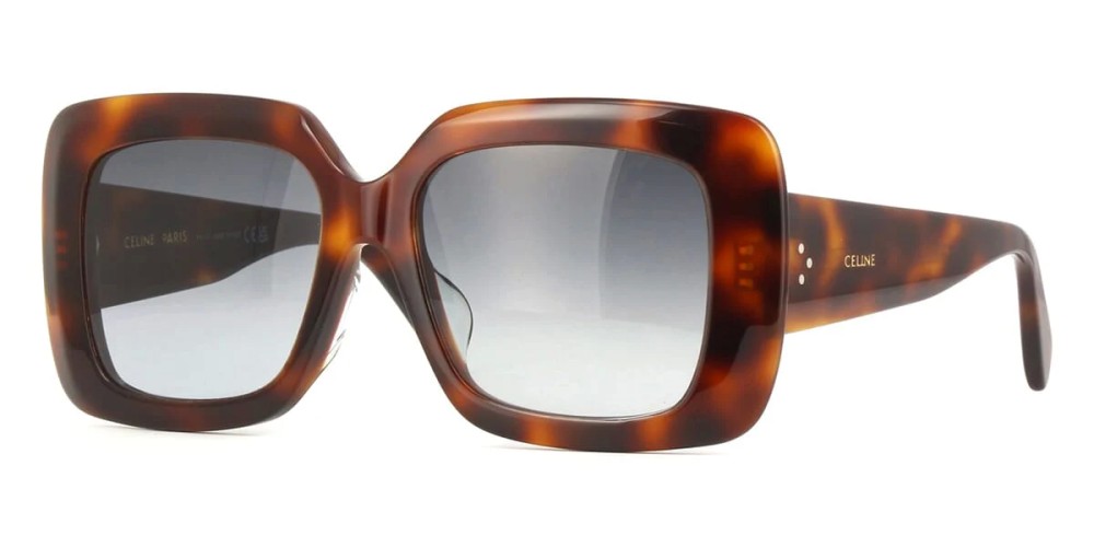 Celine CL40263F - 53B - 54 Lunettes de soleil Havane Angulaire