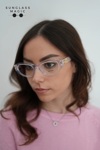 MIU MIU MU 03WV - 15Z1O1 - 53 Cadres optiques Translucide Irrégulier