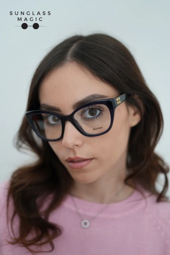 MIU MIU MU 05XV - ​08Q1O1 - ​54 Cadres optiques Bleu foncé Œil de chat