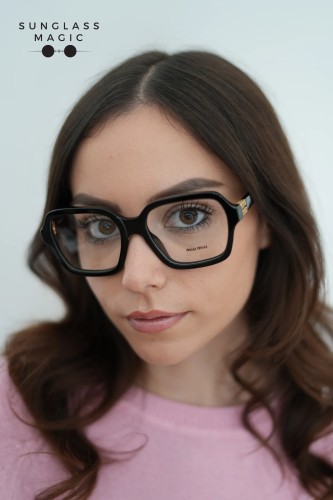 MIU MIU MU 03YV - 16K1O1 - 54 Cadres optiques Noir Angulaire