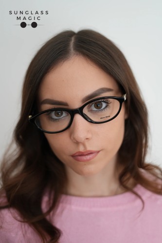 MIU MIU MU 09XV - ​16K1O1 - ​53 Cadres optiques Noir Ovale