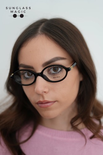 MIU MIU MU 01XV - 1AB1O1 - 50 Cadres optiques Noir Ovale