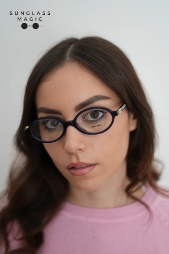MIU MIU MU 01XV - 08Q1O1 - 50 Cadres optiques Cristal bleu Ovale