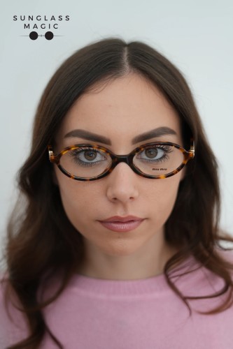 MIU MIU MU 01XV - 19P1O1 - 50 Cadres optiques Havane Ovale