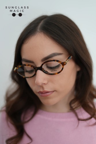 MIU MIU MU 01XV - 19P1O1 - 50 Cadres optiques Havane Ovale