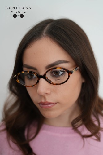 MIU MIU MU 01XV - VAU1O1 - 50 Cadres optiques Havane Ovale