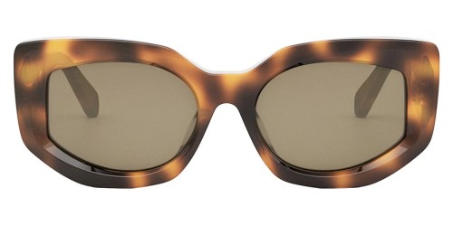 Celine CL40277F - 53E - 54 Lunettes de soleil Havane Œil de chat