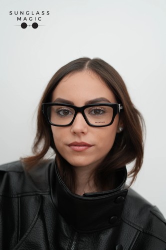 Balenciaga BB0376O - 001 - 54 Cadres optiques Noir Angulaire