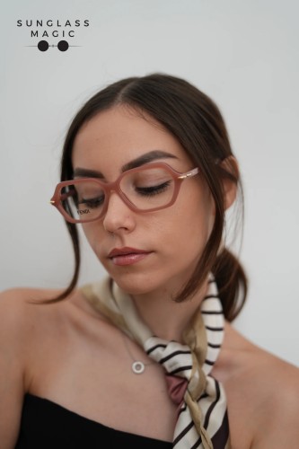 Fendi FE50125I - 068 - 54 Cadres optiques Rose clair Angulaire
