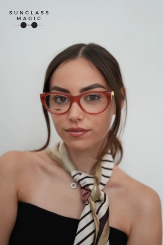Fendi FE50099I - 069 - 53 Cadres optiques Rose Œil de chat