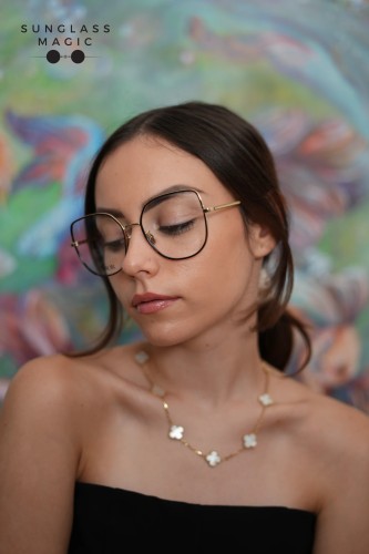 Dior GEMDIORO B1U - B500 - 56 Cadres optiques Havane, Or Papillon