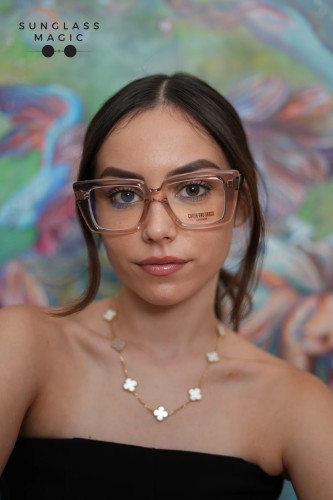 Cutler&Gross CGOP-1401 - 03 - 51 Cadres optiques Rose, Transparent Angulaire