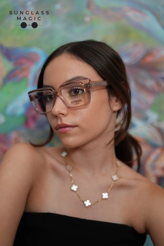 Cutler&Gross CGOP-1401 - 03 - 51 Cadres optiques Rose, Transparent Angulaire
