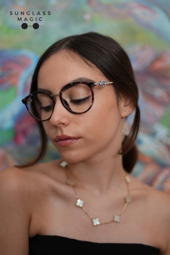 Chopard SCH273S - 0GGF - 53 Lunettes de soleil Havane Œil de chat