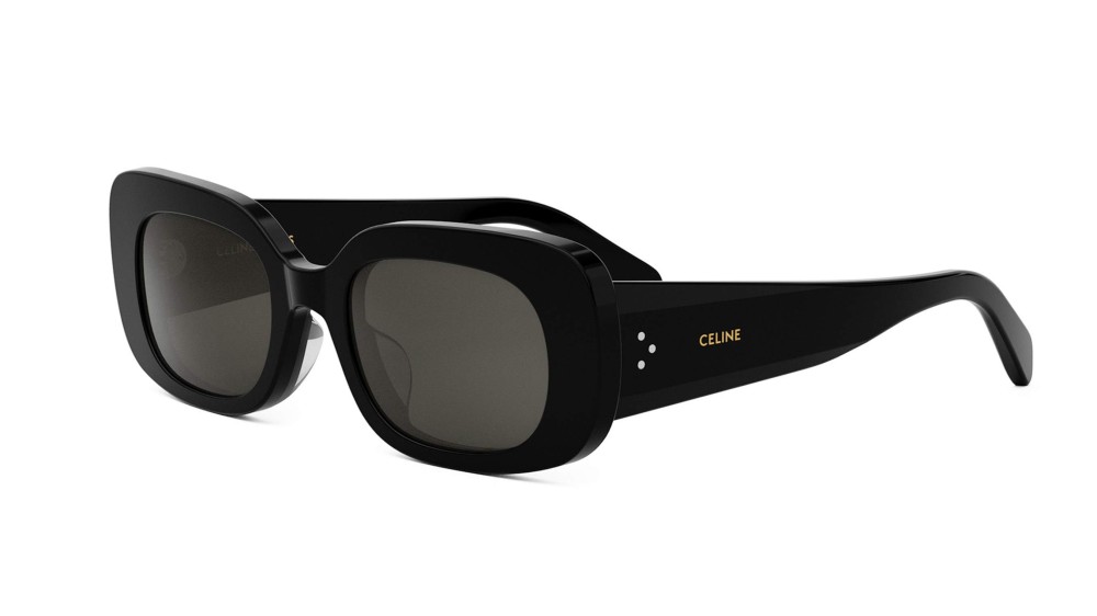 Celine CL40287U - 01A - 51 Lunettes de soleil Noir Angulaire