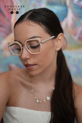 Philipp Plein VPP036S ICON - 0579 - 54 Cadres optiques Rose, Argent Angulaire