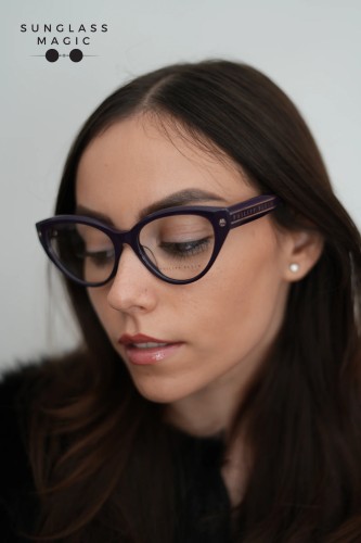Philipp Plein VPP052 CATEYES - 09NU - 54 Cadres optiques Violet Œil de chat