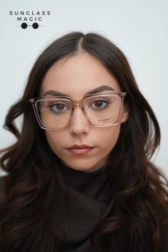Saint Laurent SL474 OPT - 003 - 56 Cadres optiques Rose Angulaire