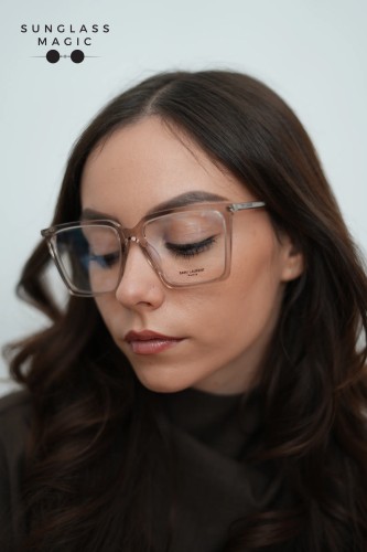 Saint Laurent SL474 OPT - 003 - 56 Cadres optiques Rose Angulaire