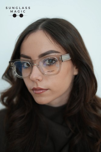 Saint Laurent SL698 - 004 - 50 Cadres optiques Transparent Angulaire
