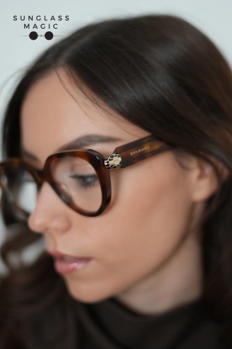 Bvlgari BV50003I - 053 - 51 Cadres optiques Havane Coussin arrondi