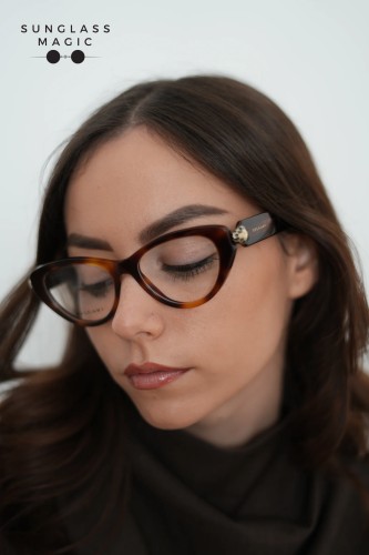 Bvlgari BV50029I SERPENTI - 053 - 52 Cadres optiques Havane Œil de chat