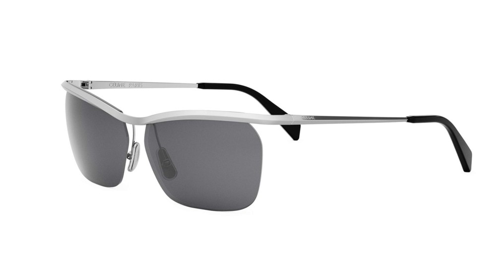 Celine CL40307U - 16A - 62 Lunettes de soleil Argent Angulaire