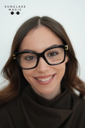 DOLCE & GABBANA DG3419 - ​501 - ​54 Cadres optiques Noir Angulaire