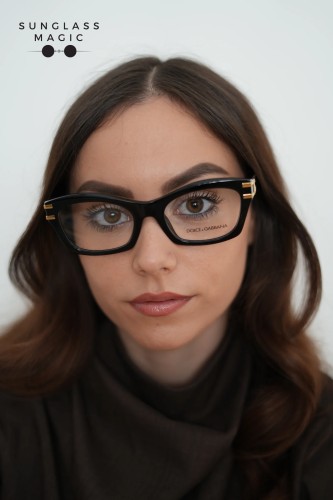 DOLCE & GABBANA DG3420 - ​501 - ​54 Cadres optiques Noir Angulaire