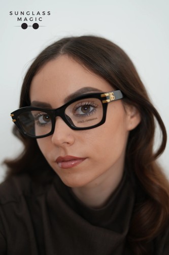 DOLCE & GABBANA DG3420 - ​501 - ​54 Cadres optiques Noir Angulaire