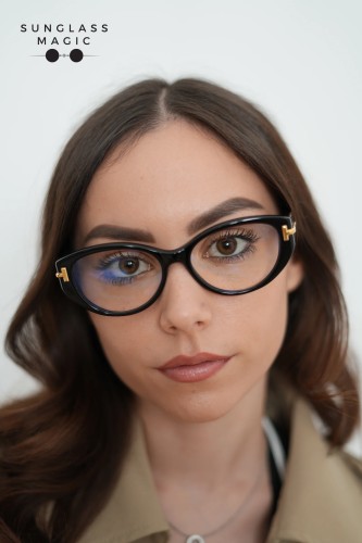 Tom Ford TF6031-B ICON COLLECTION - 001 - 53 - AVEC DES VERRES À FILTRE ANTI LUMIÈRE BLEU-VIOLET Cadres optiques Noir Œil de chat