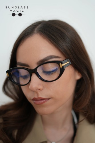 Tom Ford TF6031-B ICON COLLECTION - 001 - 53 - AVEC DES VERRES À FILTRE ANTI LUMIÈRE BLEU-VIOLET Cadres optiques Noir Œil de chat