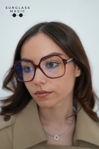 Tom Ford TF6062-B - 071 - 57 - AVEC DES VERRES À FILTRE ANTI LUMIÈRE BLEU-VIOLET Cadres optiques Bordeaux Angulaire
