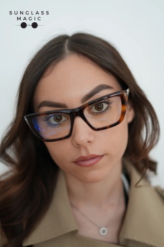 Tom Ford TF6047-B - 053 - 54 - AVEC DES VERRES À FILTRE ANTI LUMIÈRE BLEU-VIOLET Cadres optiques Havane Œil de chat