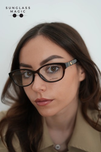 Gucci GG0639OA - 002 - 53 Cadres optiques Havane Angulaire