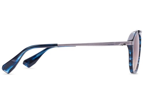 Dita TERRACRAFT DTS416-A - 03 - 52 Lunettes de soleil Volutes bleues Nautilus - or jaune Pilote (Aviateur)