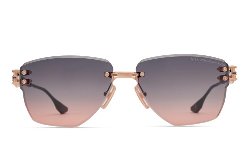 Dita HYPERLUX-2000 DTS197-A - 03 - 58 Lunettes de soleil Or rose - bleu - fer noir Forme géométrique